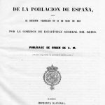 Portada del censo de la población de España 1857